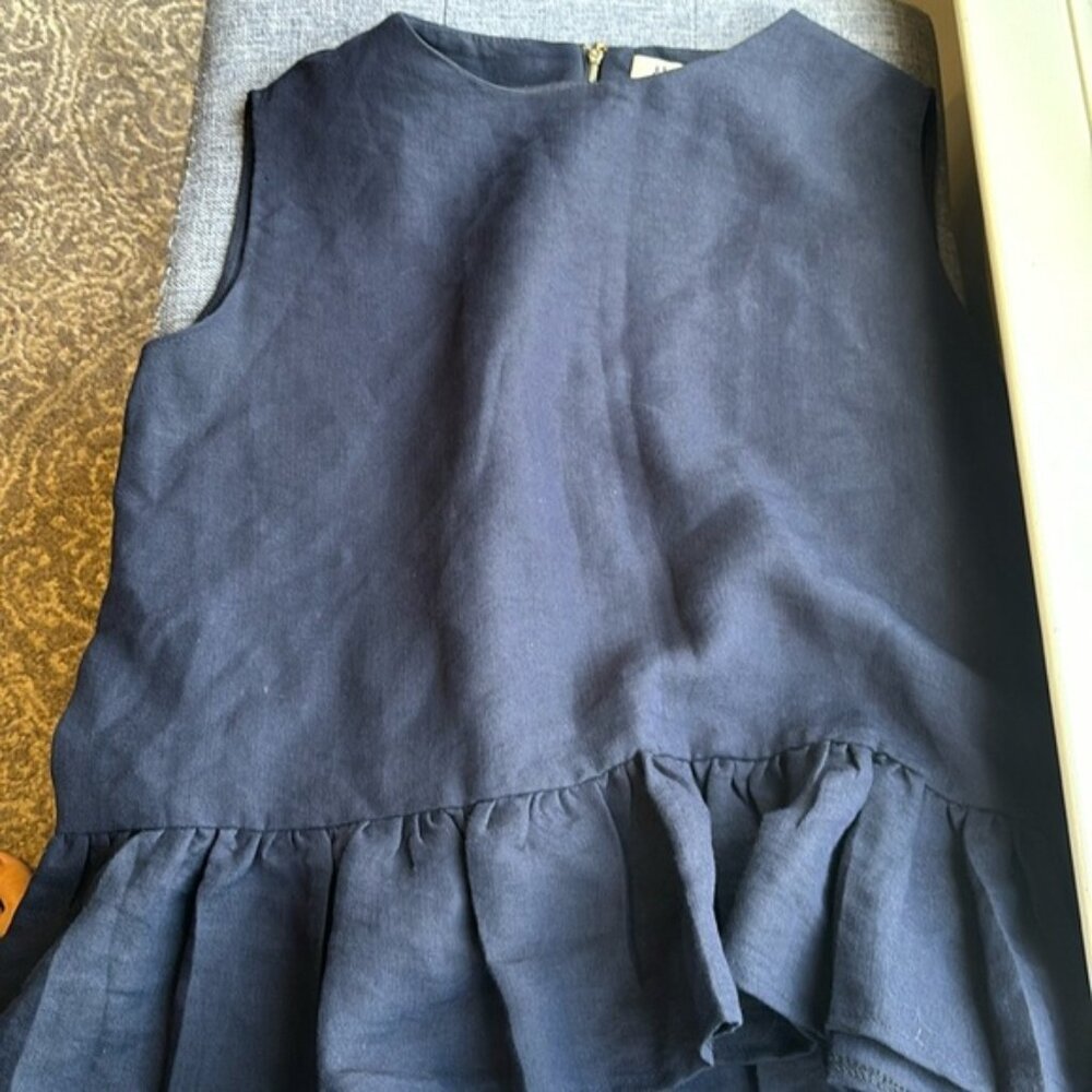 Cartise Black Top With Silver Rope Detail On One Shoulder In S
